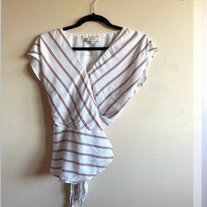 Loft Striped Tie Dress